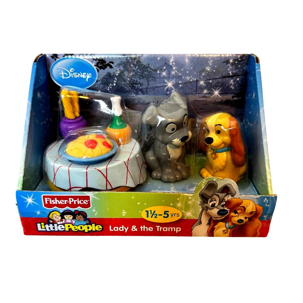 Fisher Price Little People Set Disney Lady And The Tramp Figures 2012 New